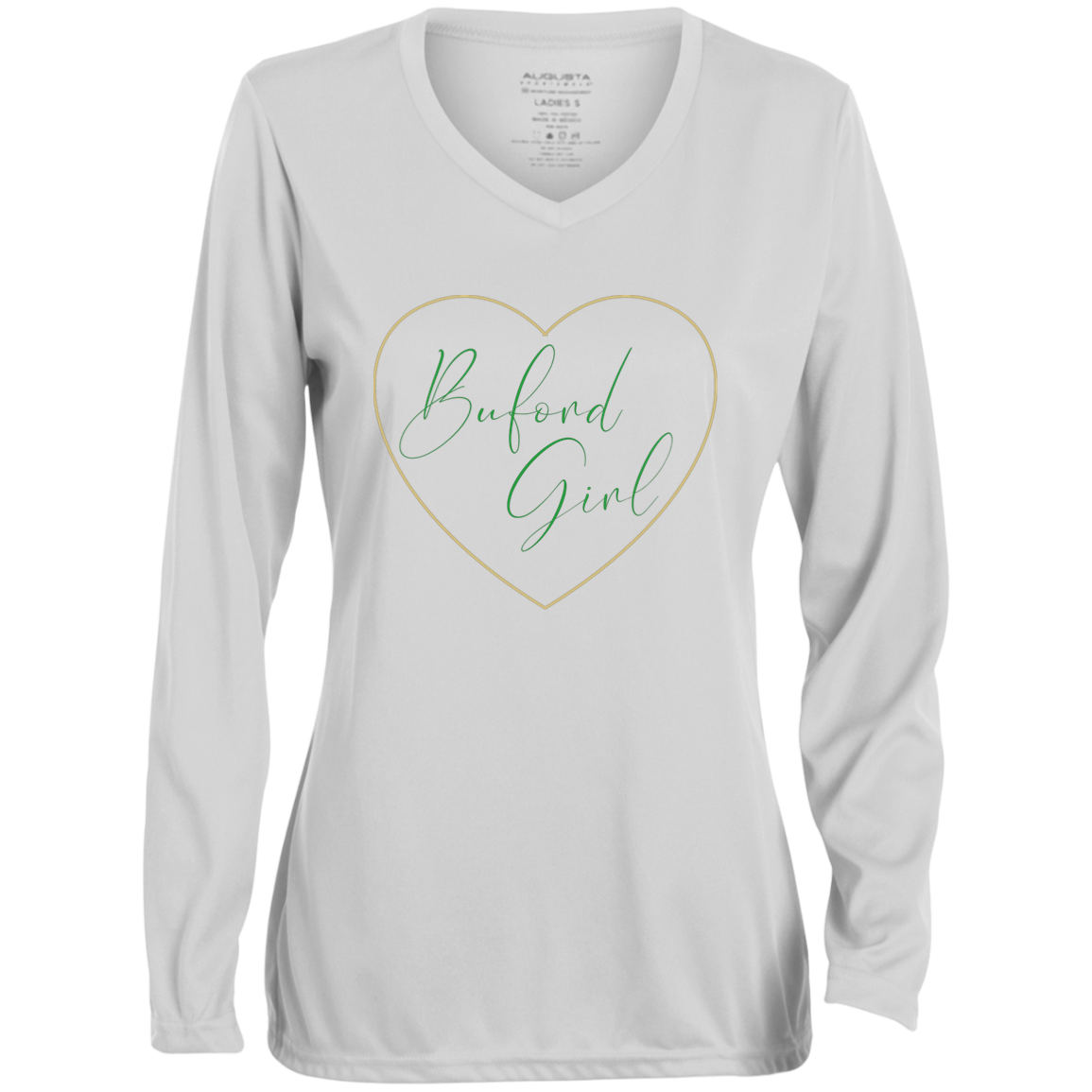 BufordLadies' Moisture-Wicking Long Sleeve V-Neck Tee