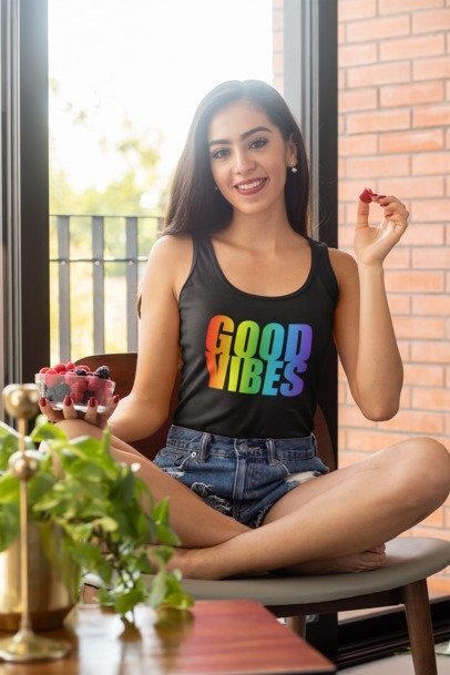 Good Vibes Slim-Fitting Tank!